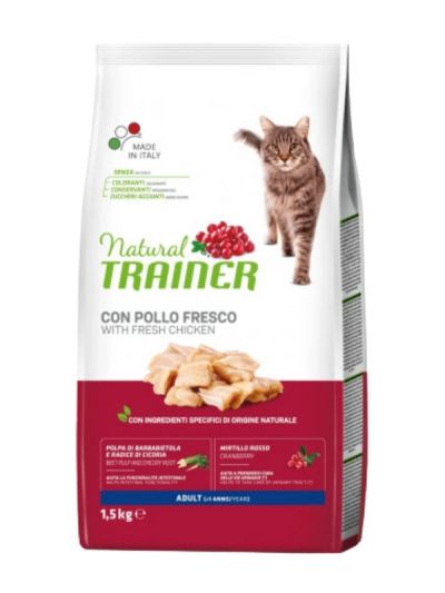 NATURAL TRAINER Gatto Adult (+1 Anno) Pollo Fresco 1.5Kg