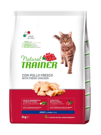 NATURAL TRAINER Gatto Adult (+1 Anno) Pollo Fresco 3Kg