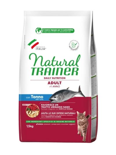 NATURAL TRAINER Gatto Adult (+1 Anno) Tonno 1.5Kg