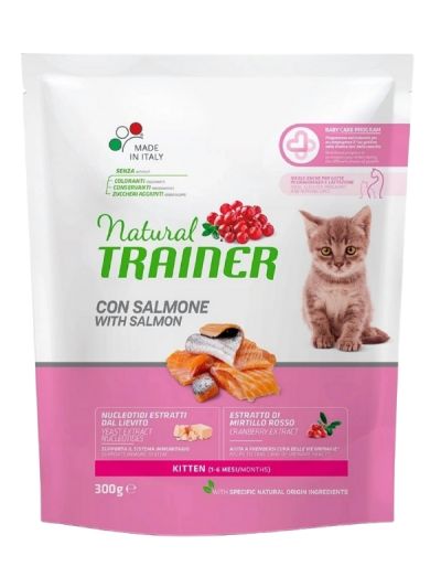 NATURAL TRAINER Kitten E Young Kitten (1-6 Mesi) Salmone 300G