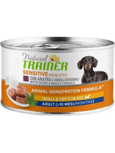 NATURAL TRAINER Lattina Small E Toy No Gluten Adult (+12 Mesi) Anatra E Cereali Integrali 150G