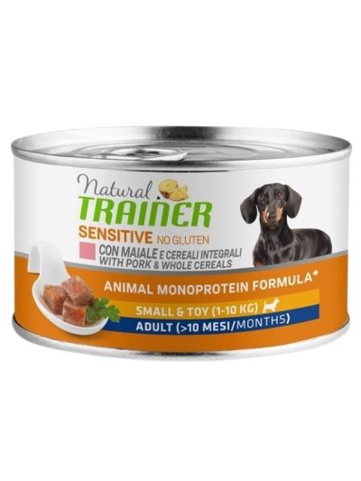 NATURAL TRAINER Lattina Small E Toy No Gluten Adult (+10 Mesi) Maiale E Cereali Integrali 150G