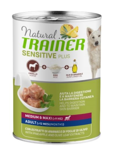 NATURAL TRAINER Lattina Small E Toy Sensitive Plus Adult (+10 Mesi) Cavallo E Riso 400G