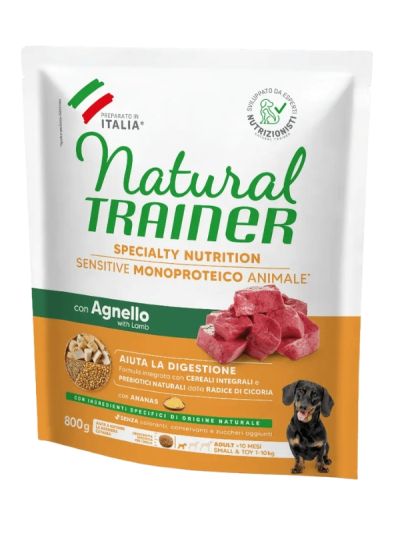 NATURAL TRAINER Sensitive No Gluten Small E Toy Hund Puppy E Junior (+2 Monate) Lammfleisch Und Vollkorn 800G