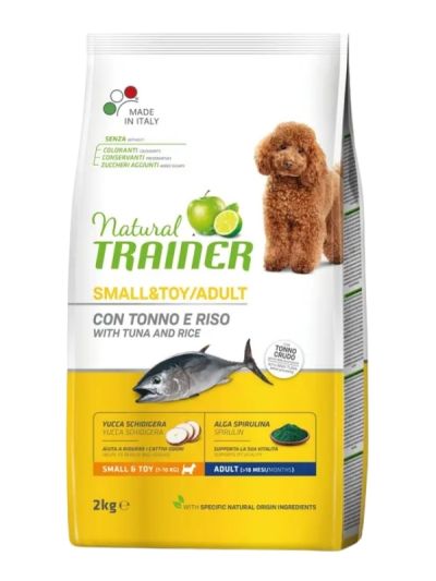 NATURAL TRAINER Small Et Toy Chien Adult (+10 Mois) Thon Et Riz 2Kg