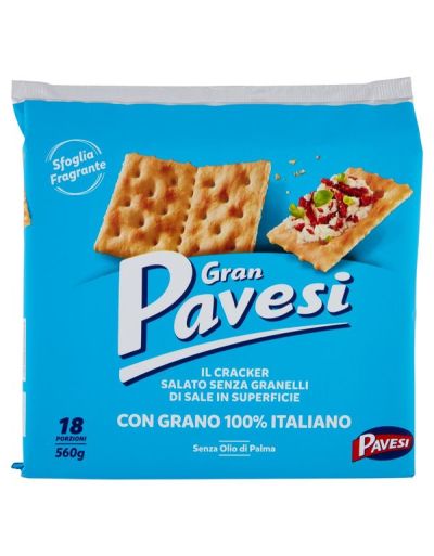 GRANPAVESI Cracker Salati Senza Granelli Di Sale 560G