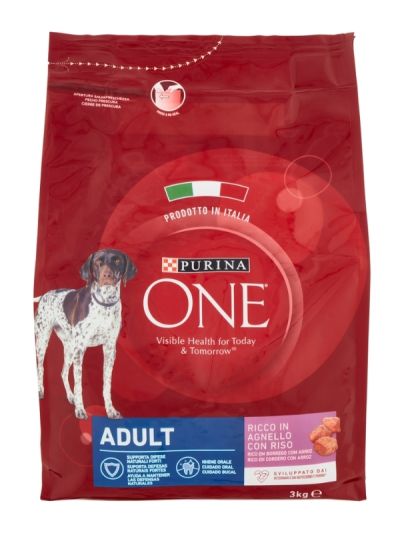 PURINA ONE Adult Croquettes Agneau Et Riz 3Kg