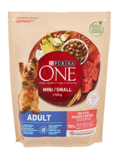 PURINA ONE Mini Adult Croquettes Bœuf Et Riz 800G