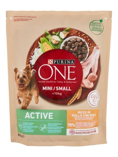 PURINA ONE Mini/Small Active Croquettes Poulet Et Riz 800G