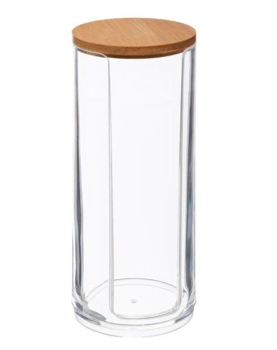 SELENA-Linie Zylindrischer Acrylspender Für Baumwolle 18X7.5Cm