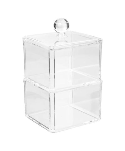 SELENA-Linie Spender Für Watte Aus Acryl 9X9Cm