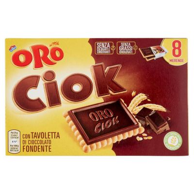 Oro Ciok Biscotto con Tavoletta di Cioccolato fondente 8x25g