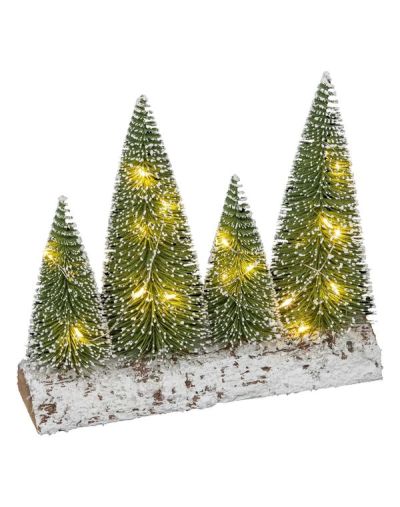 Accessoires Pour Village De Noël - Arbres Avec Lumières