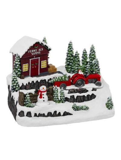 Village De Noël Avec Père Noël