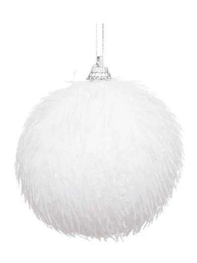 Weihnachtskugel Glitzerfedern 8Cm