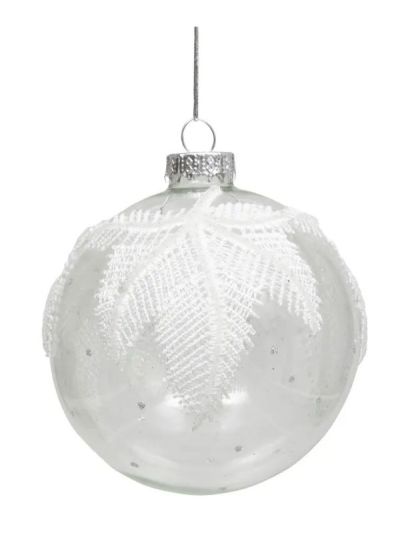 Weihnachts-Glaskugel Spitze 9Cm