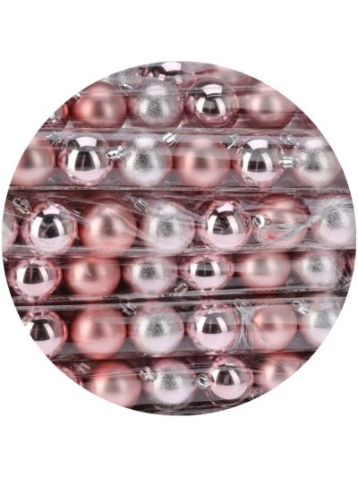 Weihnachtskugeln Rosa 5 Stücke 8Cm
