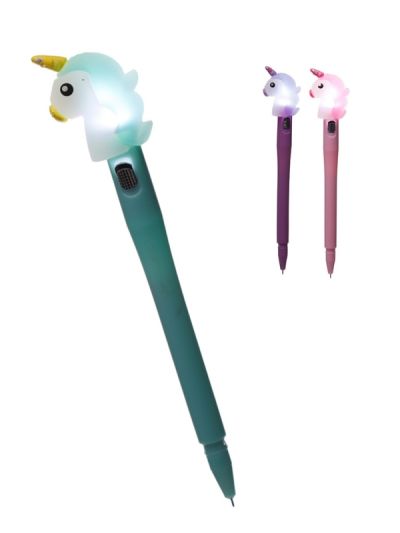 Penna Kawaii Unicorno Con Luce Led - Assortito