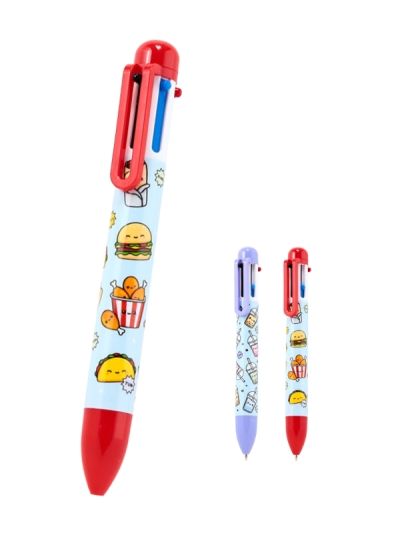 Penna Kawaii Multicolore Fast Food - Assortito
