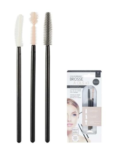  Set De Pinceaux Pour Les Yeux En Silicone 3 Pieces 