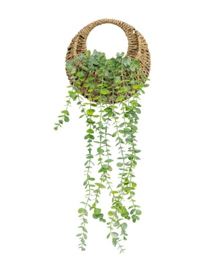 Plante Artificielle Deco Zea Avec Panier Tressé À Suspendre 70Cm