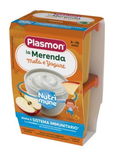 PLASMON La Merenda Mela E Yogurt 2X120G