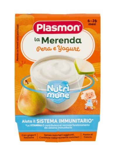 PLASMON La Merenda Pera E Yogurt 2X120G