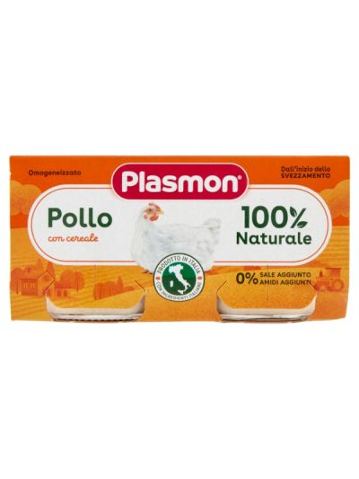 PLASMON Omogeneizzato Per Bambini Pollo Con Cereale 2X80G