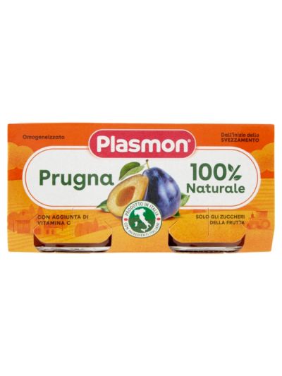 PLASMON Omogeneizzato Per Bambini Prugna 2X80G