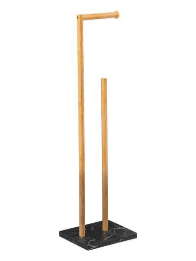 Toilettenpapierhalter mit Reserve Léa Schwarz 78cm