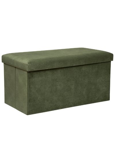 Pouf Pliant Deco Lilou Vert Kaki 76X38Cm