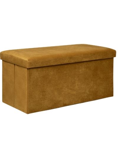 Pouf Pliant Deco Lilou Moutarde 76X38Cm