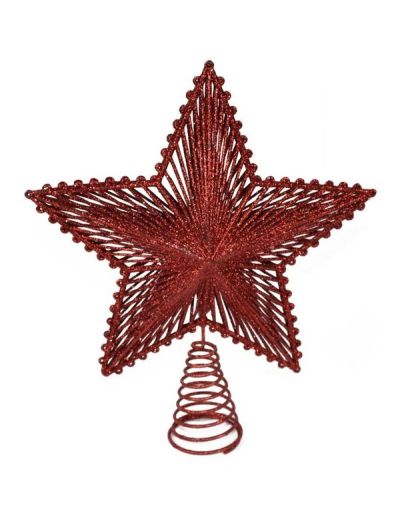 Roter Stern In Form Eines Weihnachtsbaumes