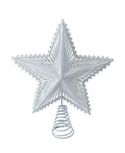 Weißer Stern In Form Einer Christbaumspitze