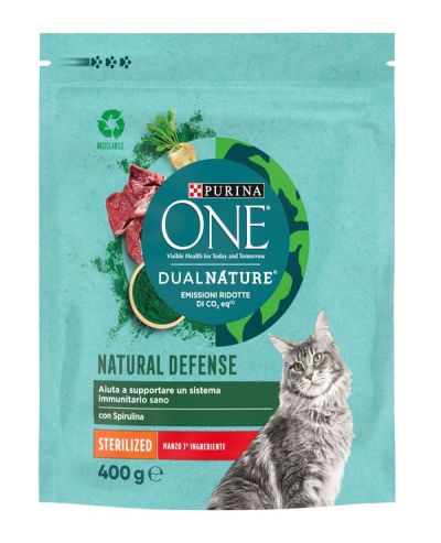 PURINA ONE Dual Nature Croccantini Gatti Sterilizzati Manzo 400G