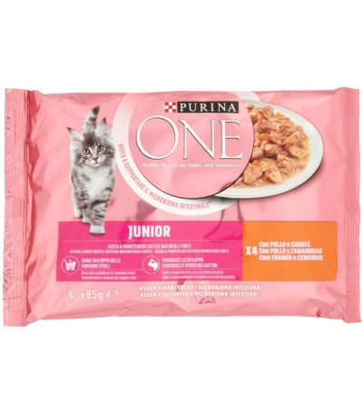 PURINA ONE Junior Aliments Humides Poulet 4X85G
