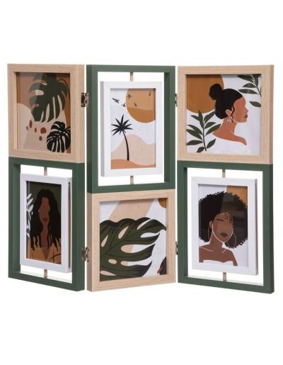 Porta Foto Da Appendere Joel Pell-Mell In Vetro E Legno 52X39.3Cm