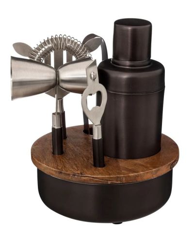 Aperitif-Set Mango-Holz-Cocktailbox 6 Stücke