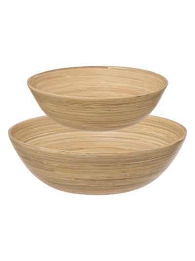 Set Di 2 Insalatiere Bambù Naturale
