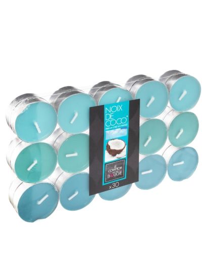 Set Mit 30 Duftenden Teelichtern Nina Kokosnuss 