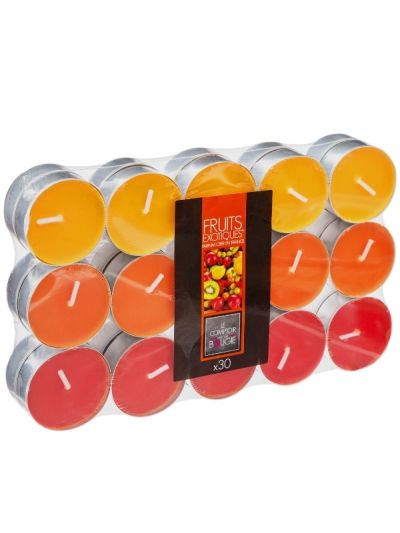 Set Mit 30 Duftenden Teelichtern Nina Exotische Früchte 