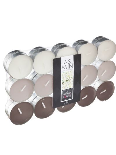 Set Mit 30 Duftenden Teelichtern Nina Jasmin 