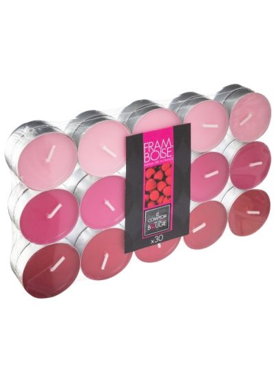 Set Mit 30 Duftenden Teelichtern Nina Himbeere 