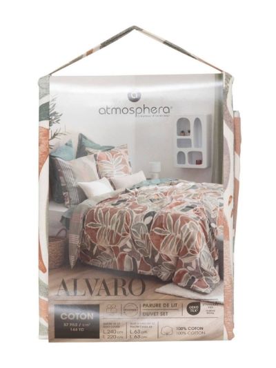 Set Di Lenzuola Stampate Alvaro In Cotone 240X220Cm