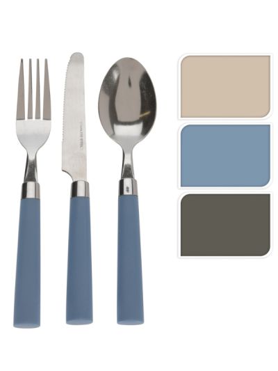 Set Posate 12pz In Inox Con Manici in Plastica - Assortito