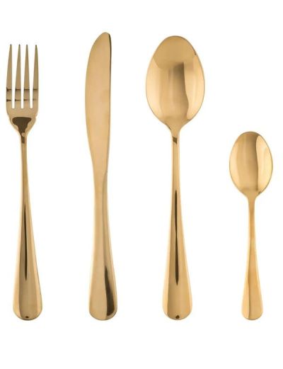 Besteckset Gold 16 Stücke