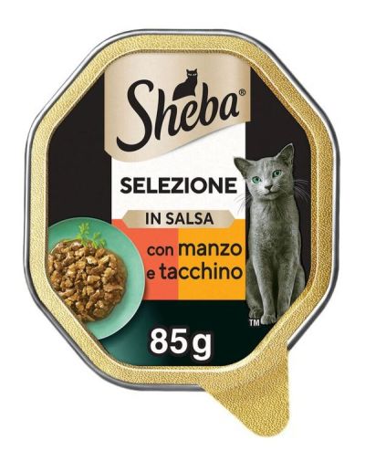 SHEBA Aliments Humides Bœuf Et Dinde 85G