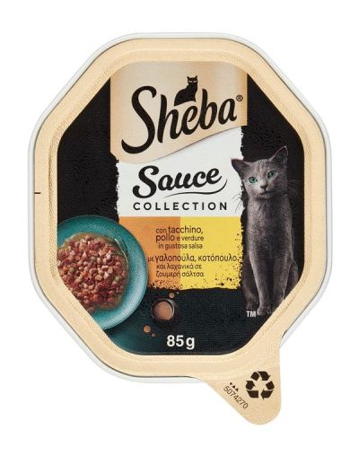 SHEBA Aliments Humides Dinde, Poulet Et Légumes 85G