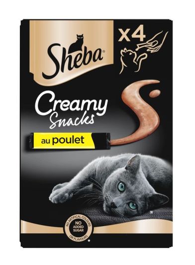 SHEBA Creamy Snacks Poulet 4X12G