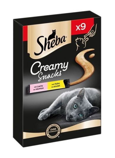 SHEBA Creamy Snacks Salmone E Pollo 9X12G